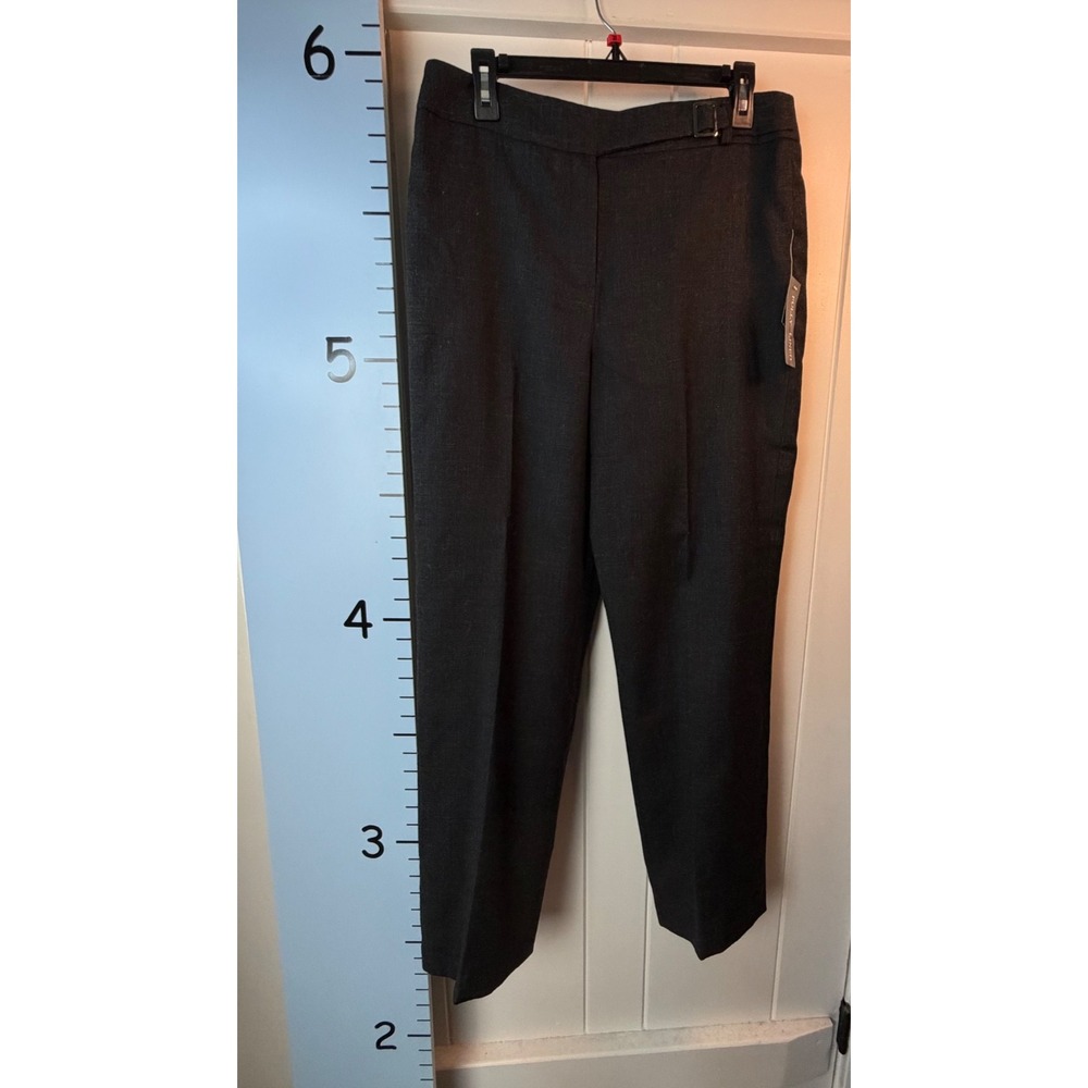 Larry Levine Sport Black‎ Wool Fully Lined Pants Size 12 NWT